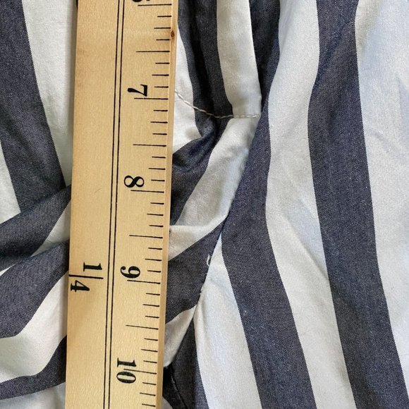 Urban Outfitters Grey/White Striped Pants Women’s 4 Tapered Ankle Trouser Beach - Picture 7 of 8